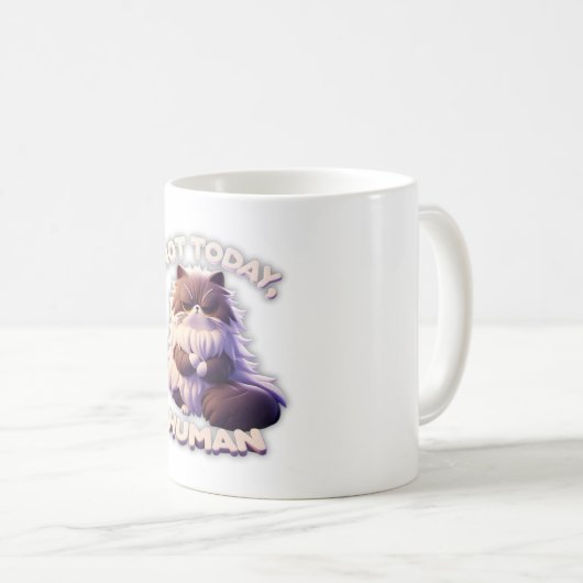 Grumpy Cat "niet vandaag, mens" Funny Coffee Mok (Voorkant rechts)