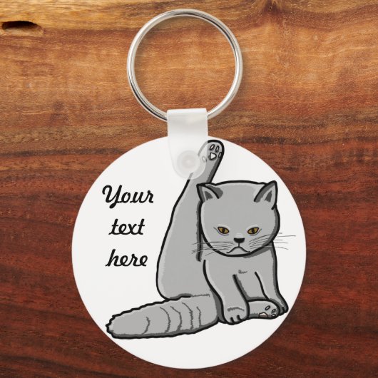 Grumpy Cat Persoonlijk Sleutelhanger (Voorkant)