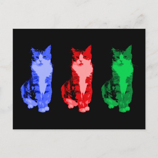 Grumpy Cat Pop Art Briefkaart (Voorkant)