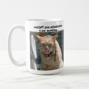 Grumpy Cat, sarcasme, geen ochtendmens. Koffiemok