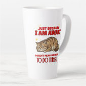 Grumpy Cat Sarcastic Quote Latte Mok (Rechterhoek)