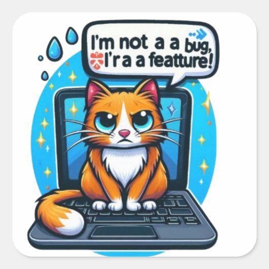 Grumpy Cat Sticker - Funny Cat Lover Sticker (Voorkant)