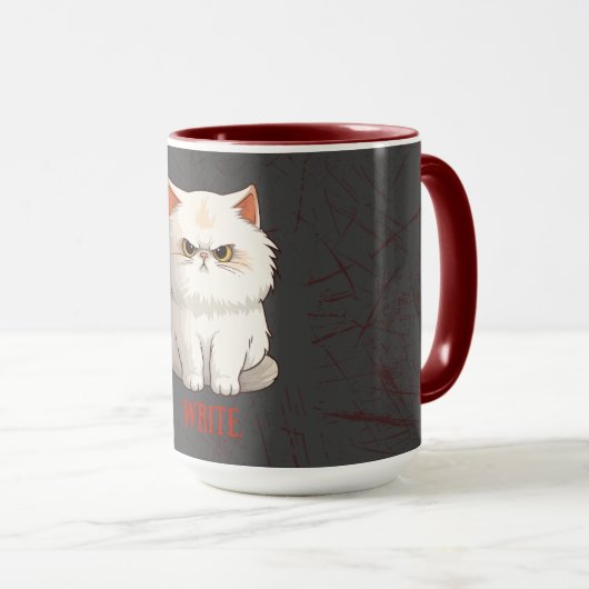 Grumpy Cat Writer Motivation Mug (Devant droit)