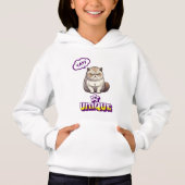 Grumpy Cat "YAY! I'm Unique" Funny Kids Pullover  (Devant)
