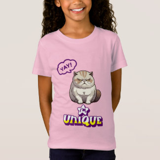 Grumpy Cat "YAY! I'm Unique" Funny Kids T-Shirt