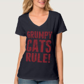 Grumpy Cats Rule! T-shirt (Voorkant)