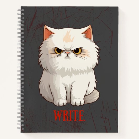 Grumpy chat pun amusant Écrire Journal Carnet (Devant)