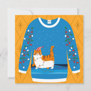 Grumpy Chat Vilain Sweat de Noël Carte Plat