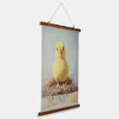 Grumpy Chick in het nest Hangend Wandkleed (Gebogen)