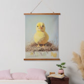 Grumpy Chick in het nest Hangend Wandkleed (Slaapkamer)