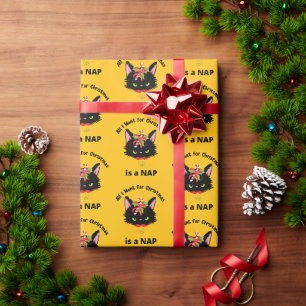 Grumpy Christmas Cat Cadeaupapier