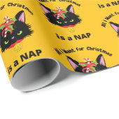 Grumpy Christmas Cat Cadeaupapier (Rol Hoek)
