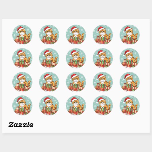 Grumpy Christmas Ronde Sticker (Vel)