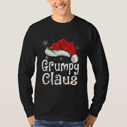 Grumpy Claus Shirt Kerstmis familie Pajama (Voorkant)