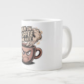 Grumpy Coffee Mug - Je cours sur le café et la hai (Devant droit)