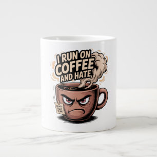 Grumpy Coffee Mug - Je cours sur le café et la hai