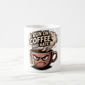 Grumpy Coffee Mug - Je cours sur le café et la hai (Centre)