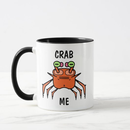 Grumpy Crab Cofee Humor Funny Mug (Gauche)