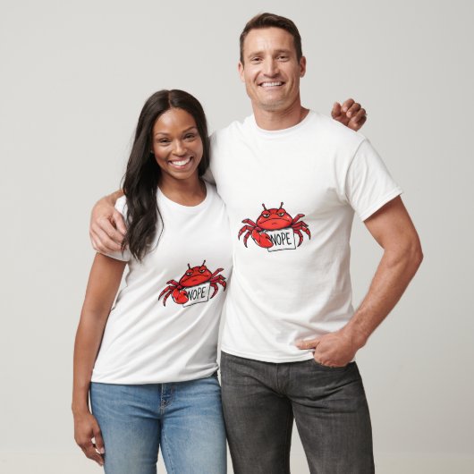 Grumpy Crab zegt NOPE grappig T-shirt (Unisex)