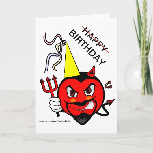 Grumpy Devil Bonne carte d'anniversaire (Devant)