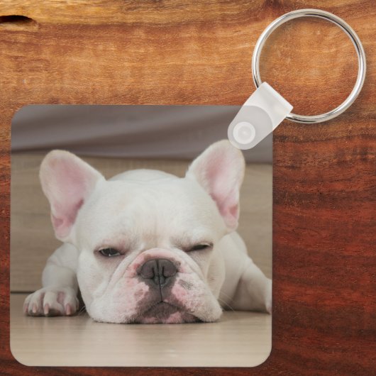 Grumpy Dog Funny Quote Double Sided Photo Sleutelhanger (Achterkant)