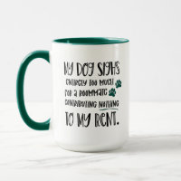 Grumpy Dog Funny Quote met Pet Photo Green