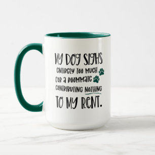 Grumpy Dog Funny Quote met Pet Photo Green Mok