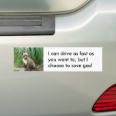 Grumpy dog Save gas Bumpersticker (Op auto)