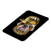 Grumpy English Bulldog met Hip Hop Rapper Magneet (Linkerzijde)