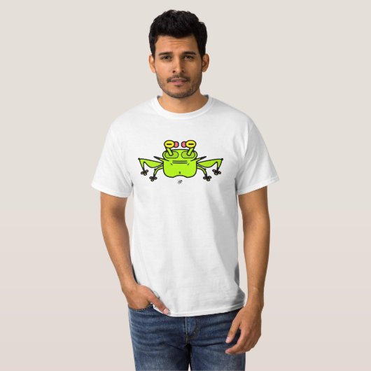 Grumpy étrange grenouille crapaud v1 T-shirt (Devant entier)