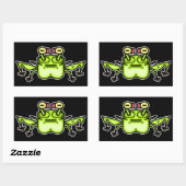 Grumpy étrange grenouille crapaud v2-1 autocollant (Feuille)