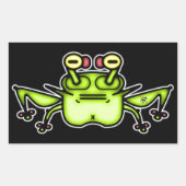 Grumpy étrange grenouille crapaud v2-1 autocollant (Devant)