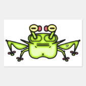 Grumpy étrange grenouille crapaud v2 autocollant r (Devant)