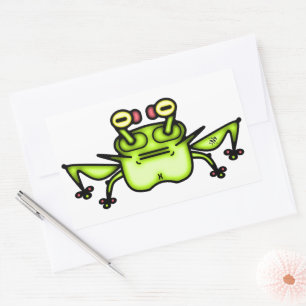 Grumpy étrange grenouille crapaud v2 autocollant r