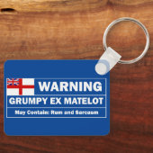 Grumpy ex Matelot, rum en sarcasme Sleutelhanger (Voorkant)