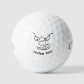 Grumpy Face GIF Golf Balls | Personalized Fun Gift Golfballen (Voorkant)