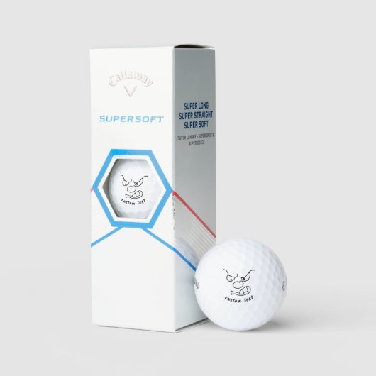 Grumpy Face GIF Golf Balls | Personalized Fun Gift Golfballen (Verpakking)