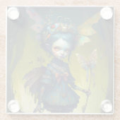 Grumpy Fairy Pixie Fantasy Art Glazen Onderzetter (Achterkant)