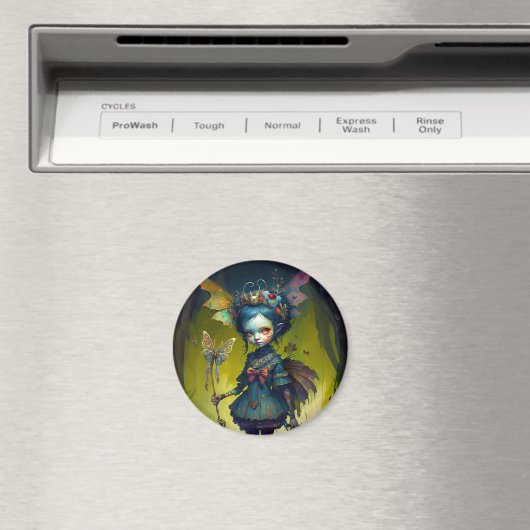 Grumpy Fairy Pixie Fantasy Art Magneet (Insitu (Vaatwasser))