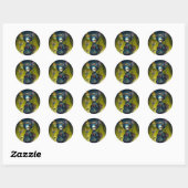 Grumpy Fairy Pixie Fantasy Art Ronde Sticker (Vel)