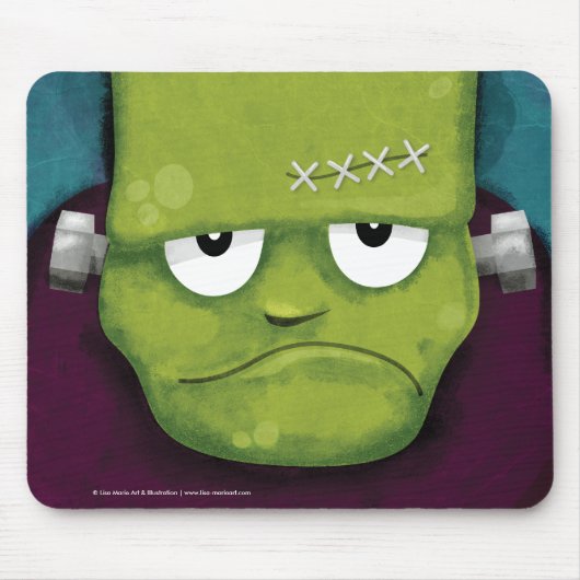 Grumpy Frankenstein Halloween Muismatten (Voorkant)