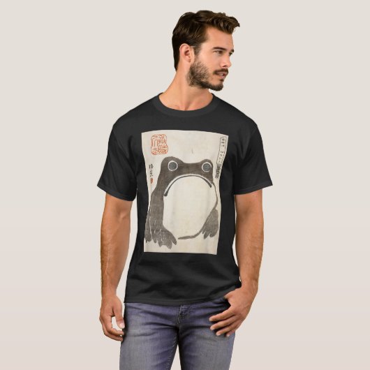 Grumpy Frog Japanese Ink Art T-Shirt (Voorkant volledig)