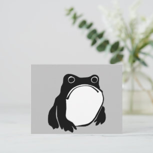 Grumpy Frog tekenen Japanse kunst van Matsumoto Ho Briefkaart