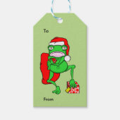 Grumpy Funny Christmas kikker Cadeaulabel (Voorkant)