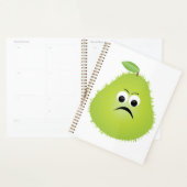 Grumpy Fuzzy Pear Visage Fruit drôle Caractère (Devant avec enveloppe)