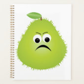 Grumpy Fuzzy Pear Visage Fruit drôle Caractère (Devant)