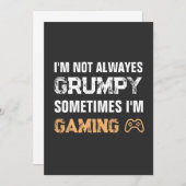 Grumpy Gamer Grappig Gaming Quote Kaart (Voorkant / Achterkant)