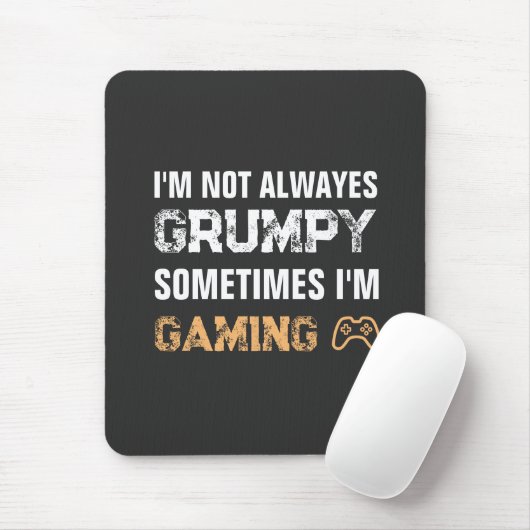Grumpy Gamer Grappig Gaming Quote Muismat (Met muis)