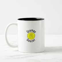 Grumpy Geezer Klein gebogen tekstlogo