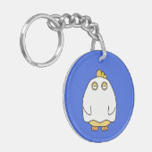 Grumpy Ghost Chick Sleutelhanger (Voorkant Links)